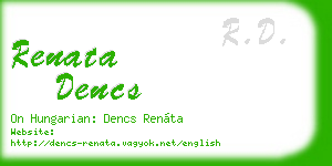 renata dencs business card